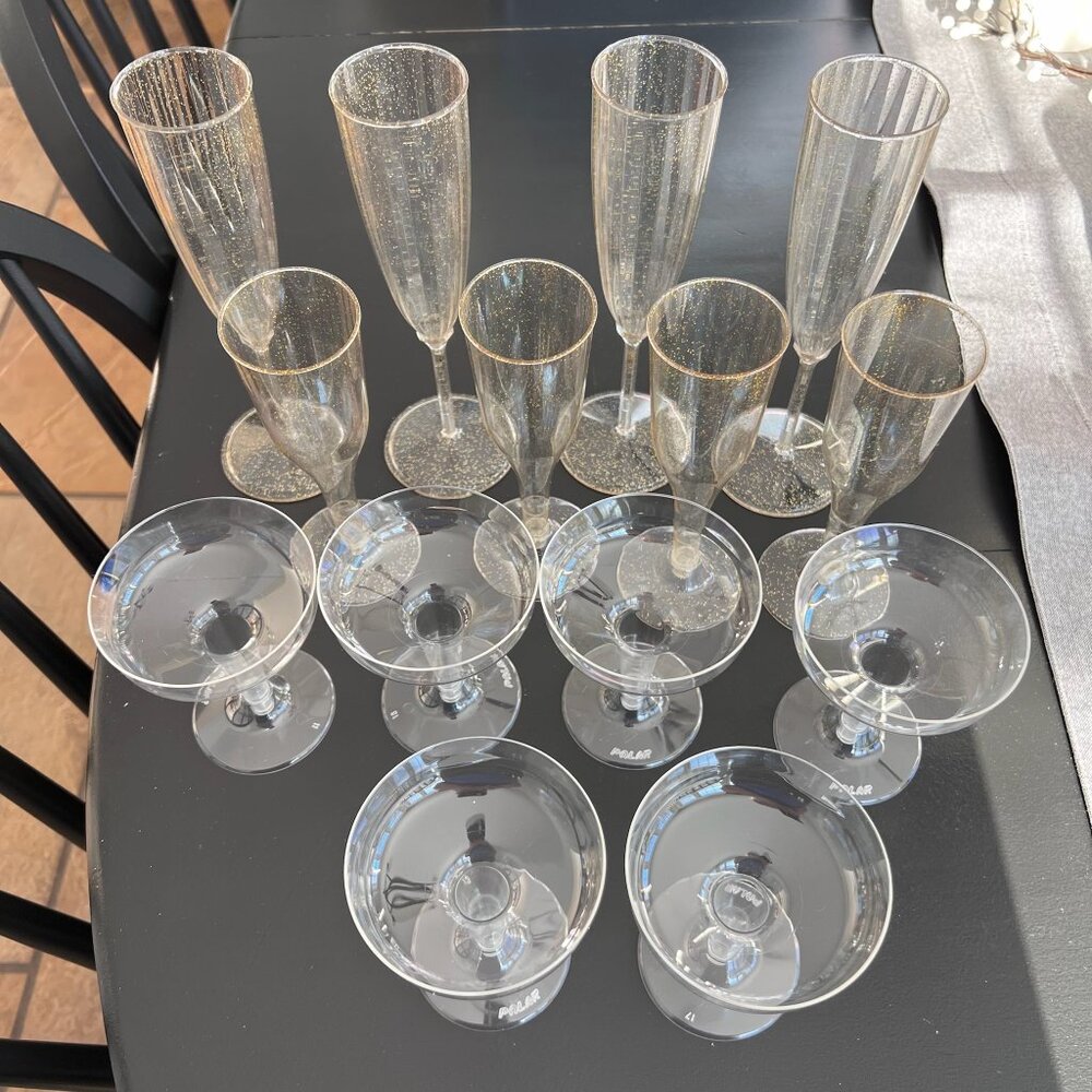 Set of Various Plastic Party Drinkware